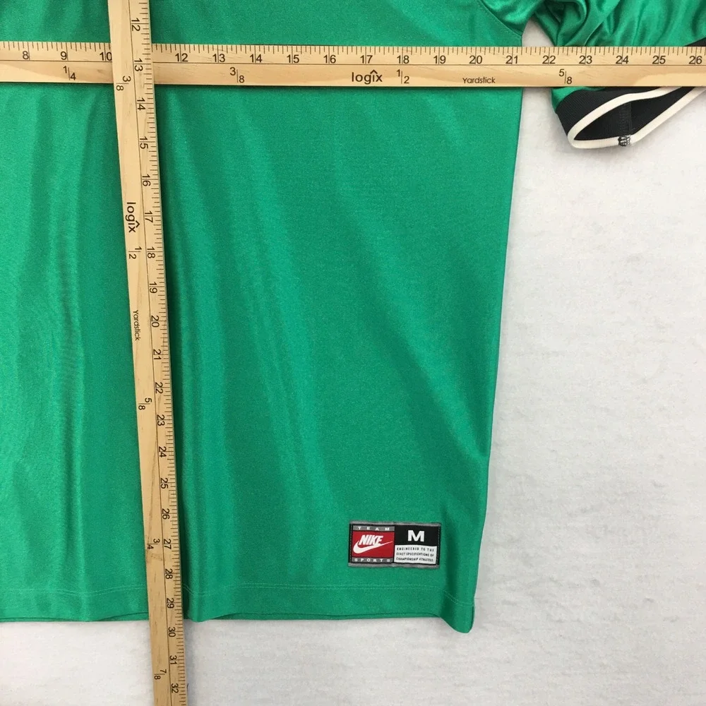 Nike Team Mens Green Dri-Fit Energy Soccer Jersey Polo Shirt Loose Fit Size M